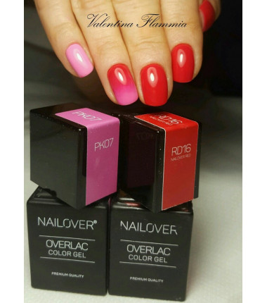 OVERLAC Gel Soak Off - RD16 NAILOVER RED  - 15 ml