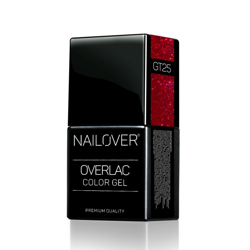 OVERLAC gel soak off - GT25  - Glitter Lovers - 8 ml