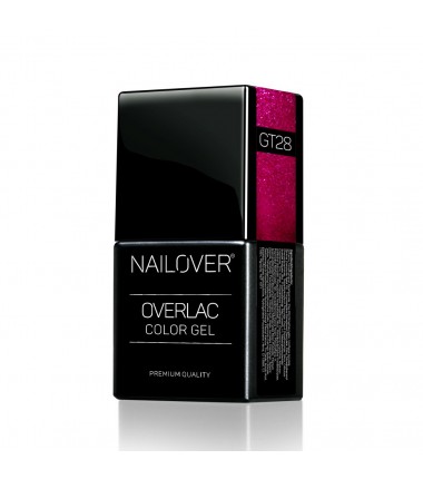 OVERLAC gel soak off - GT28 - Glitter Lovers - 8 ml