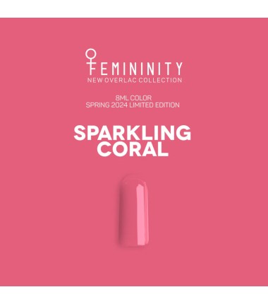 OVERLAC gel soak off - Sparkling Coral Femininity- 8 ml
