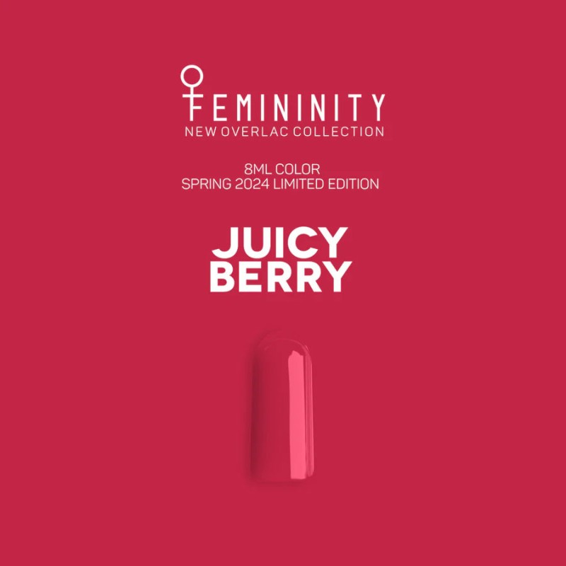 OVERLAC gel soak off - Juicy Berry Femininity- 8 ml